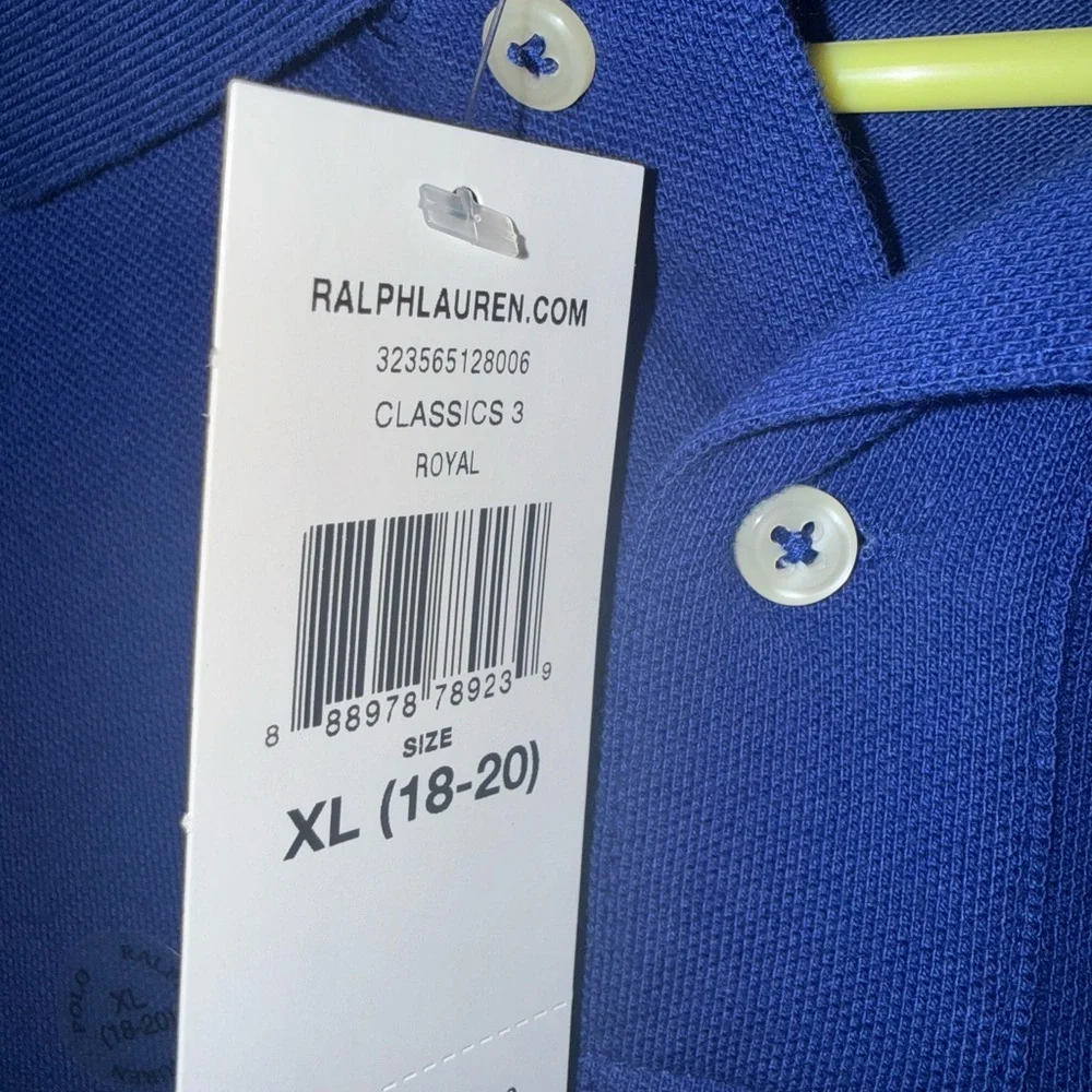 NWT Polo by Ralph Lauren Boy’s Vibrant Royal  Blue Long Sleeve Polo